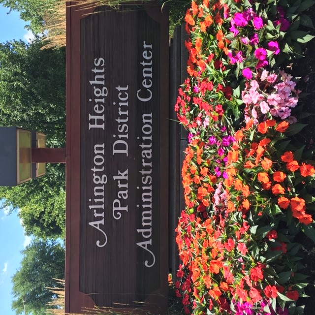 Arlington Heights Park District Administrative Center main sign