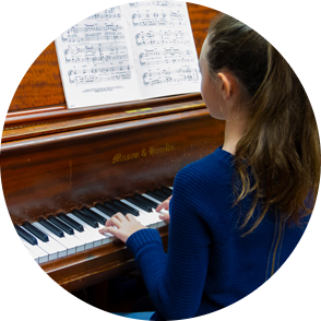 Girl playing the piano