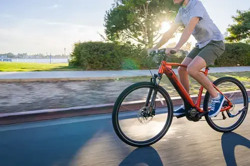 Man riding a bike
