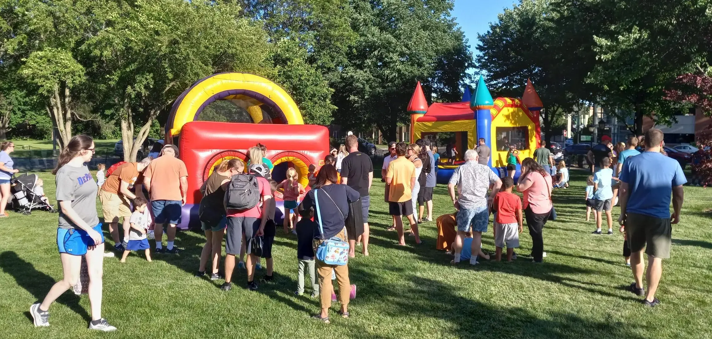 residents at picnic in the park